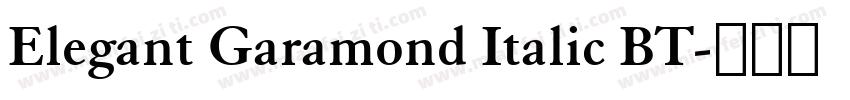 Elegant Garamond Italic BT字体转换